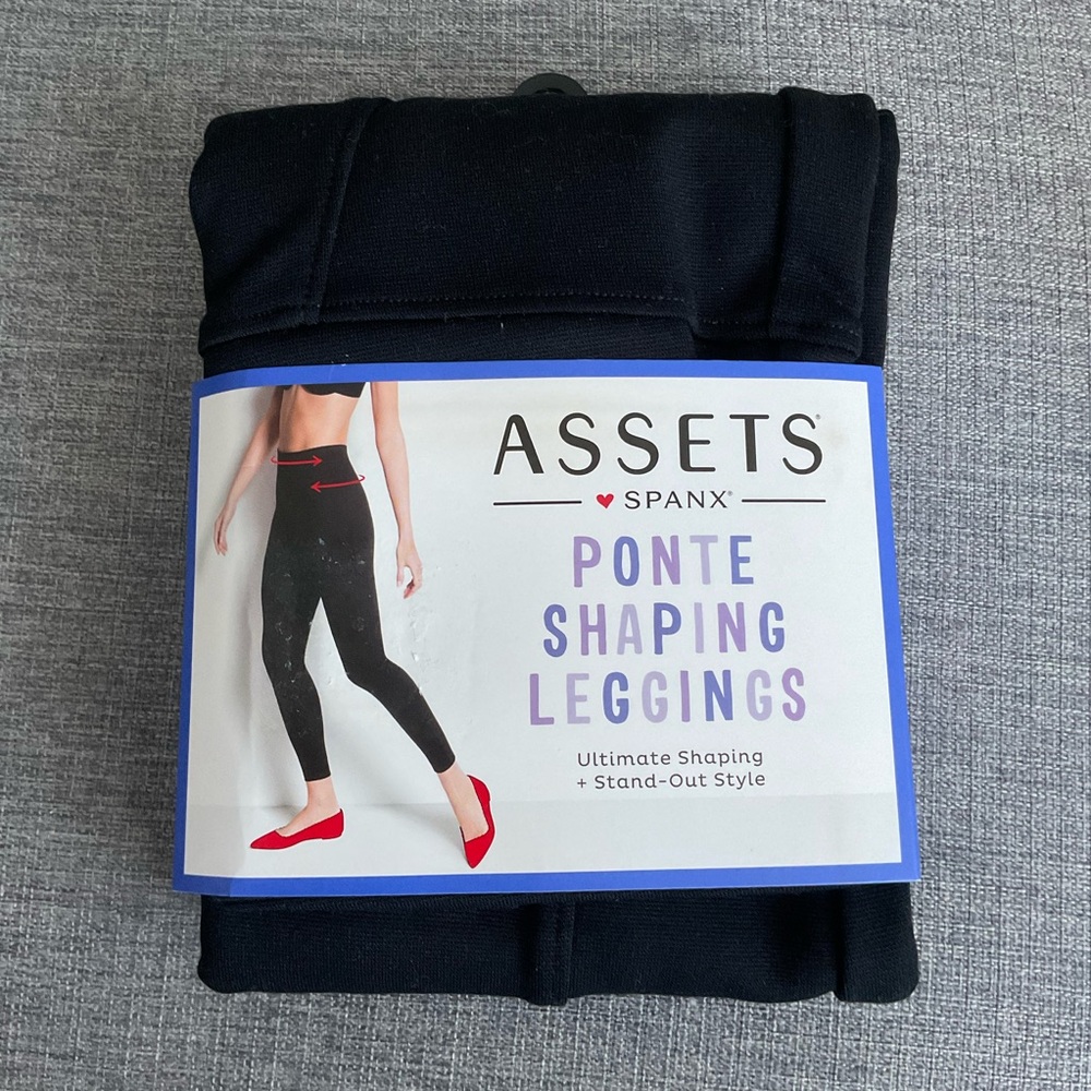 SPANX Assets Black Shaping Women Leggings ( 1X )